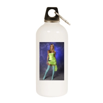 Heidi Klum White Water Bottle With Carabiner