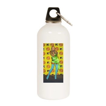 Heidi Klum White Water Bottle With Carabiner