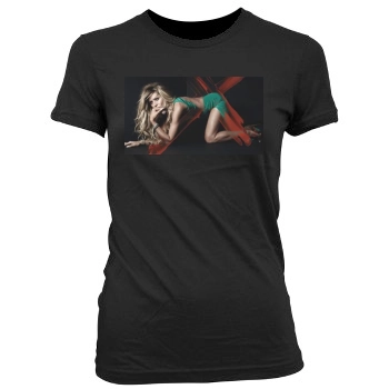 Heidi Klum Women's Junior Cut Crewneck T-Shirt