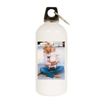 Heidi Klum White Water Bottle With Carabiner