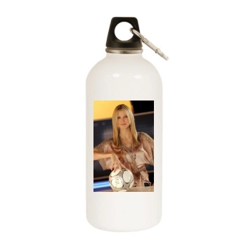 Heidi Klum White Water Bottle With Carabiner