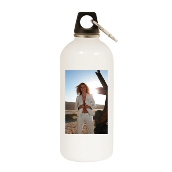 Heidi Klum White Water Bottle With Carabiner