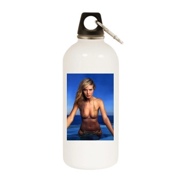 Heidi Klum White Water Bottle With Carabiner