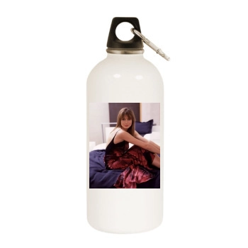 Heidi Klum White Water Bottle With Carabiner