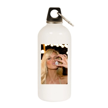 Heidi Klum White Water Bottle With Carabiner