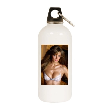 Heidi Klum White Water Bottle With Carabiner