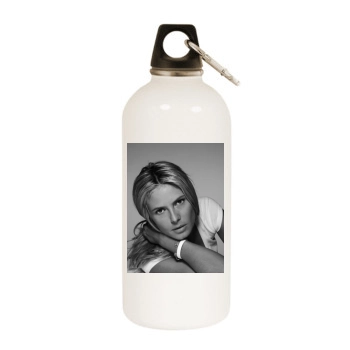 Heidi Klum White Water Bottle With Carabiner