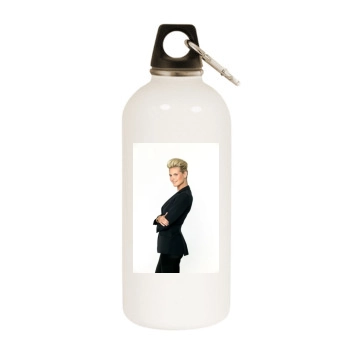 Heidi Klum White Water Bottle With Carabiner