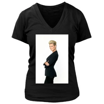 Heidi Klum Women's Deep V-Neck TShirt