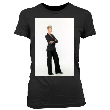 Heidi Klum Women's Junior Cut Crewneck T-Shirt