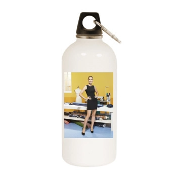 Heidi Klum White Water Bottle With Carabiner