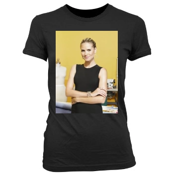 Heidi Klum Women's Junior Cut Crewneck T-Shirt