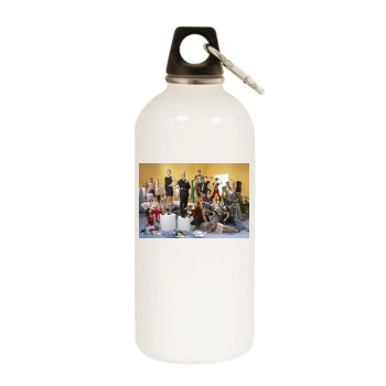 Heidi Klum White Water Bottle With Carabiner