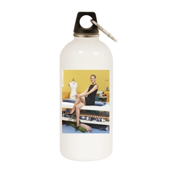 Heidi Klum White Water Bottle With Carabiner