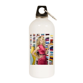 Heidi Klum White Water Bottle With Carabiner