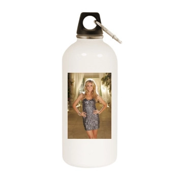 Heidi Klum White Water Bottle With Carabiner