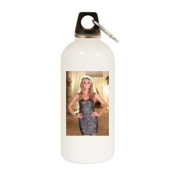 Heidi Klum White Water Bottle With Carabiner