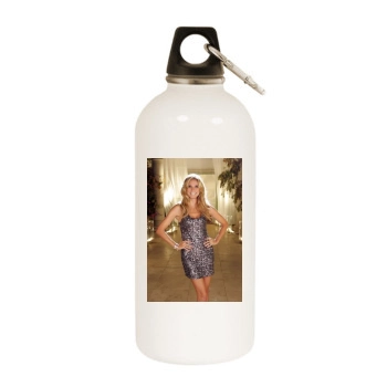 Heidi Klum White Water Bottle With Carabiner