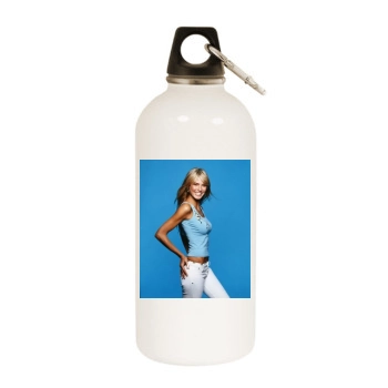 Heidi Klum White Water Bottle With Carabiner