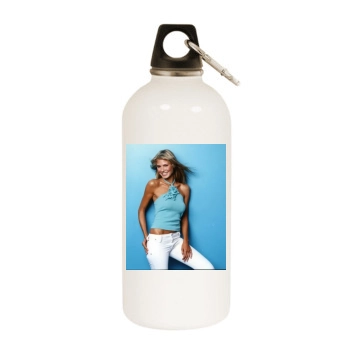 Heidi Klum White Water Bottle With Carabiner