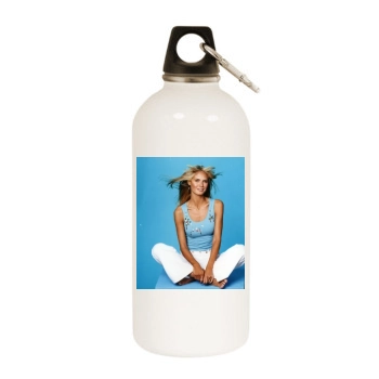 Heidi Klum White Water Bottle With Carabiner