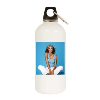 Heidi Klum White Water Bottle With Carabiner