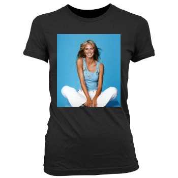 Heidi Klum Women's Junior Cut Crewneck T-Shirt