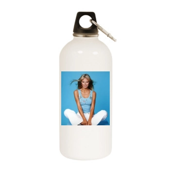 Heidi Klum White Water Bottle With Carabiner