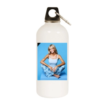 Heidi Klum White Water Bottle With Carabiner