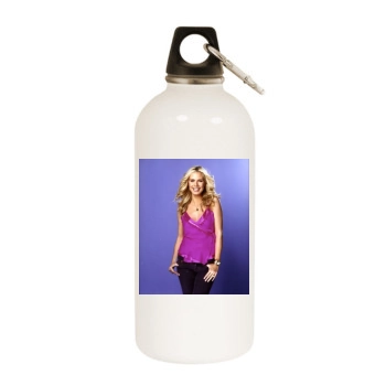 Heidi Klum White Water Bottle With Carabiner