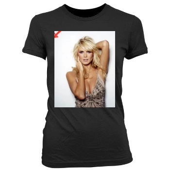 Heidi Klum Women's Junior Cut Crewneck T-Shirt