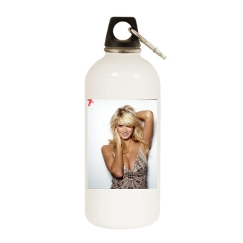 Heidi Klum White Water Bottle With Carabiner