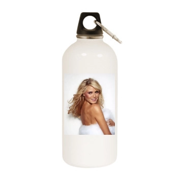 Heidi Klum White Water Bottle With Carabiner