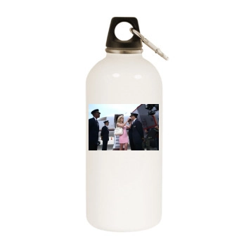 Heidi Klum White Water Bottle With Carabiner