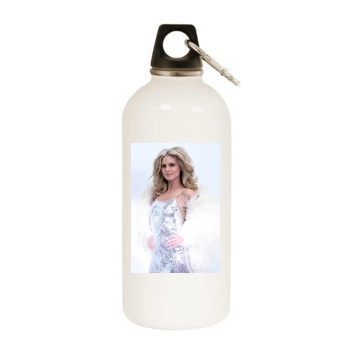 Heidi Klum White Water Bottle With Carabiner