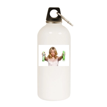 Heidi Klum White Water Bottle With Carabiner