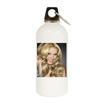 Heidi Klum White Water Bottle With Carabiner