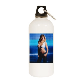 Heidi Klum White Water Bottle With Carabiner