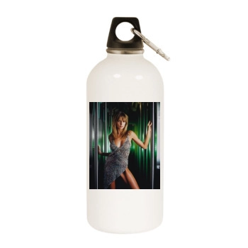 Heidi Klum White Water Bottle With Carabiner