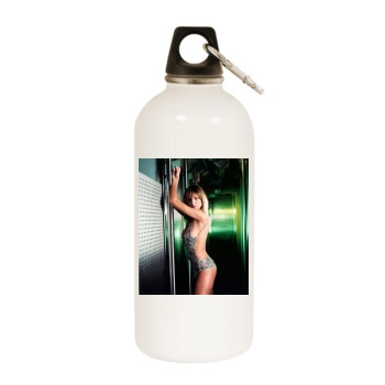 Heidi Klum White Water Bottle With Carabiner