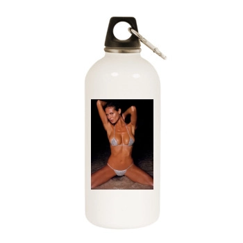 Heidi Klum White Water Bottle With Carabiner