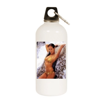 Heidi Klum White Water Bottle With Carabiner