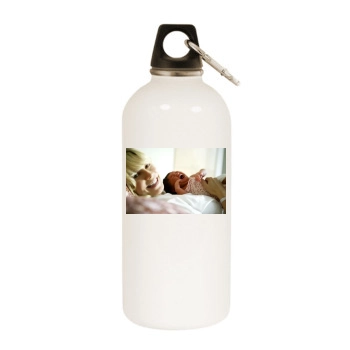 Heidi Klum White Water Bottle With Carabiner