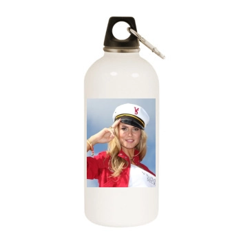 Heidi Klum White Water Bottle With Carabiner