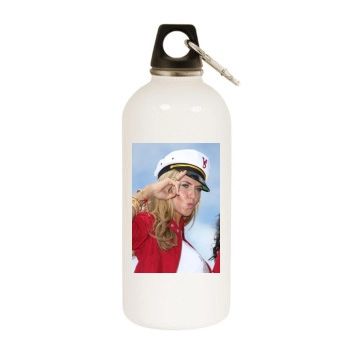 Heidi Klum White Water Bottle With Carabiner