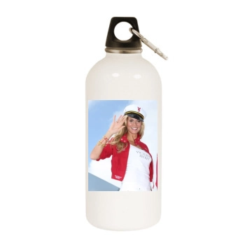 Heidi Klum White Water Bottle With Carabiner