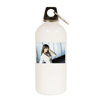 Heidi Klum White Water Bottle With Carabiner