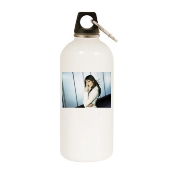 Heidi Klum White Water Bottle With Carabiner