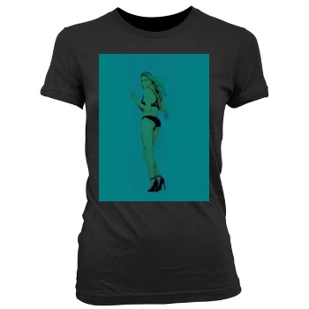 Heidi Klum Women's Junior Cut Crewneck T-Shirt