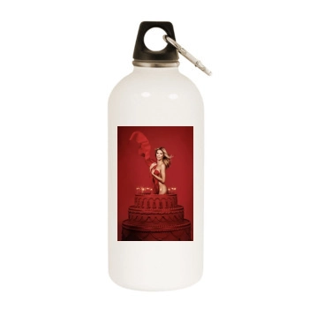 Heidi Klum White Water Bottle With Carabiner